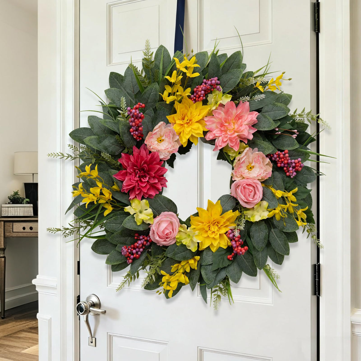 Chiyinbao all-season wreath suitable for window, wall, or mantel displays