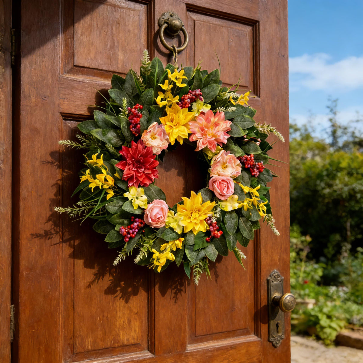 Chiyinbao front porch wreath adds seasonal flair welcoming guests year-round