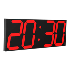 CHKOSDA LED large digital wall clock front view offers clear visibility from across the room.