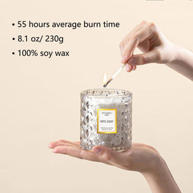 Chloefu LAN 8.1-oz soy candle delivers hours of soot-free, clean-burning fragrance.