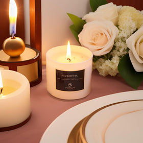 Chloefu LAN Gardenia candle gift box presents a premium gift for women.