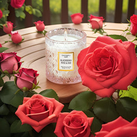 Chloefu LAN gift-worthy rose candle for Mothers Day