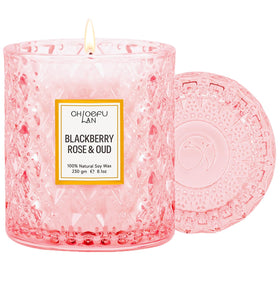 Chloefu LAN rose-scented candle with oud for romantic evenings