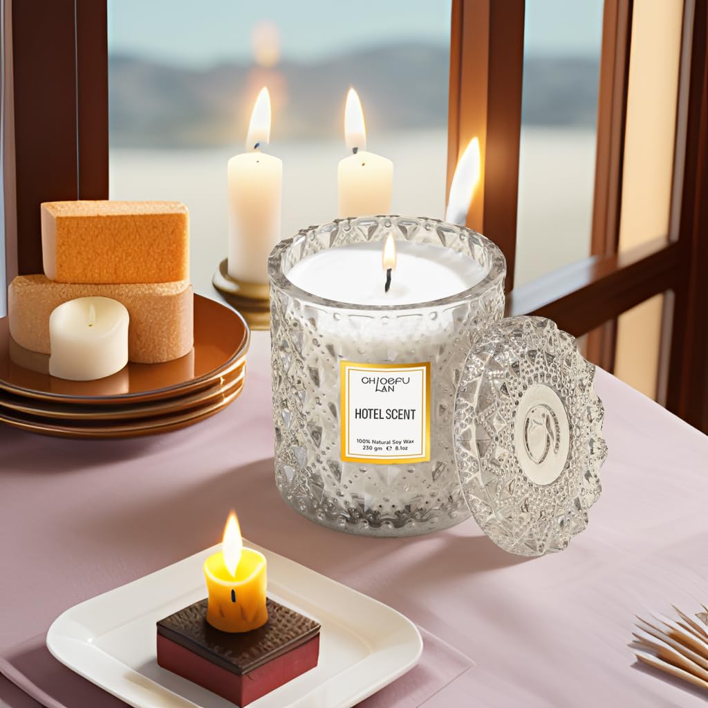 Chloefu LAN smokeless-wick candle minimizes smoke for comfortable rooms.