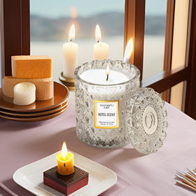 Chloefu LAN smokeless-wick candle minimizes smoke for comfortable rooms.