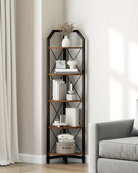 CHOEZON five tier corner shelf ideal for books and plants
