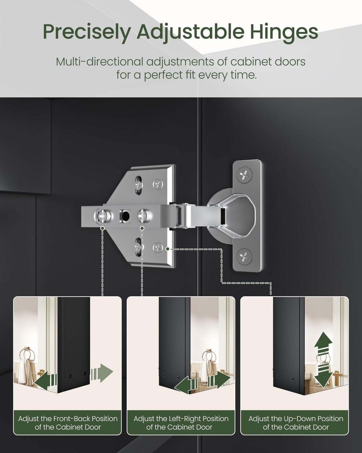 CHOEZON adjustable hinges for left or right opening