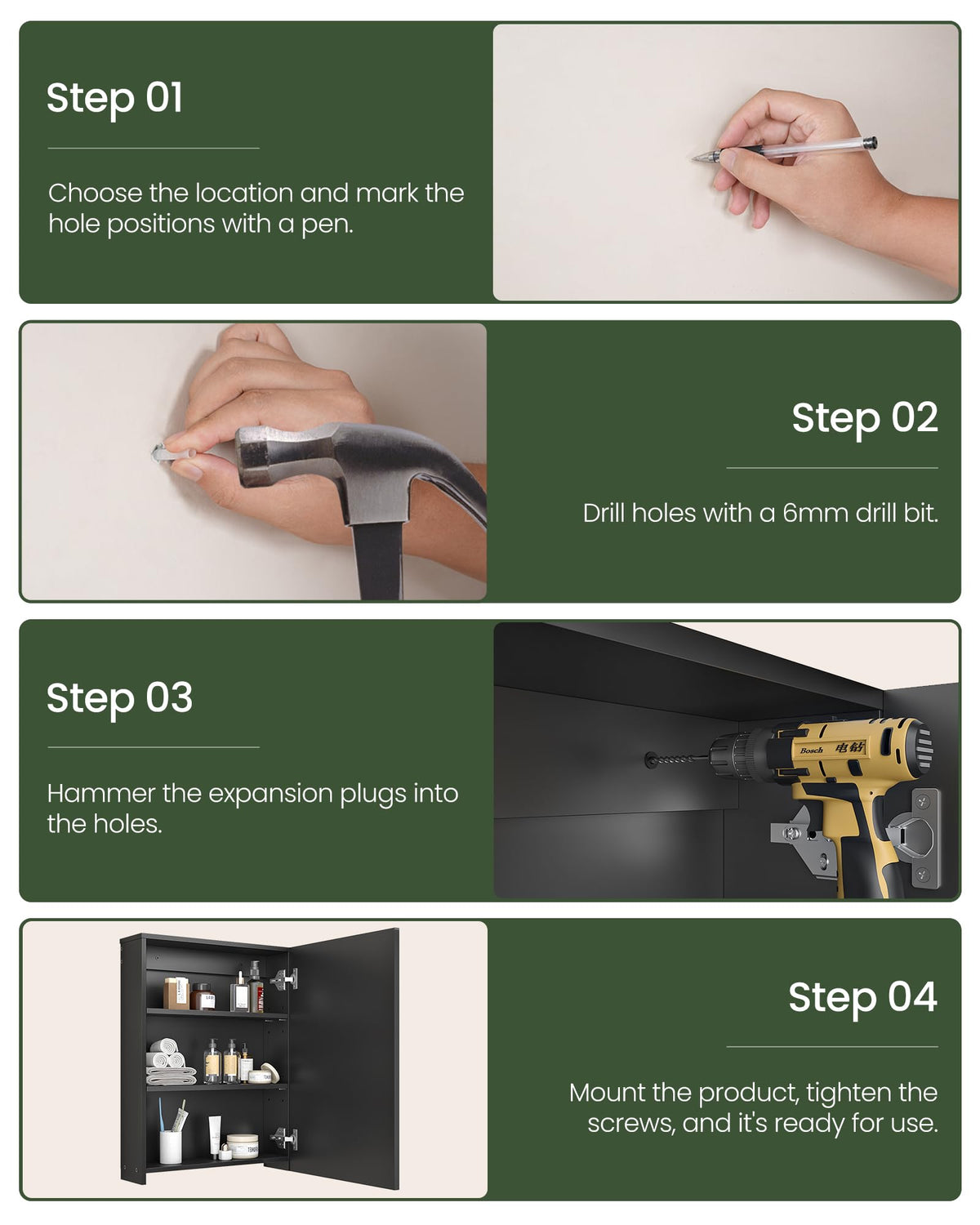 CHOEZON assembly includes labeled parts for quick setup