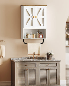Open partition offers quick access to daily essentials in the CHOEZON cabinet