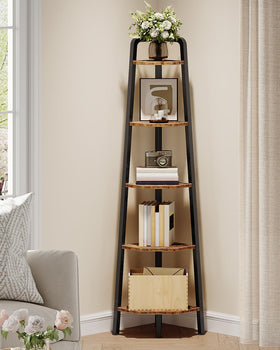 CHOEZON corner shelf 5-tier vertical stand saves space in small rooms