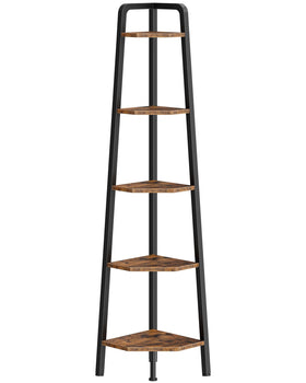 CHOEZON easy-assembly corner shelf ships with labeled parts