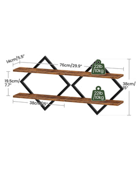 CHOEZON double-tier shelves maximize space for books and decor.