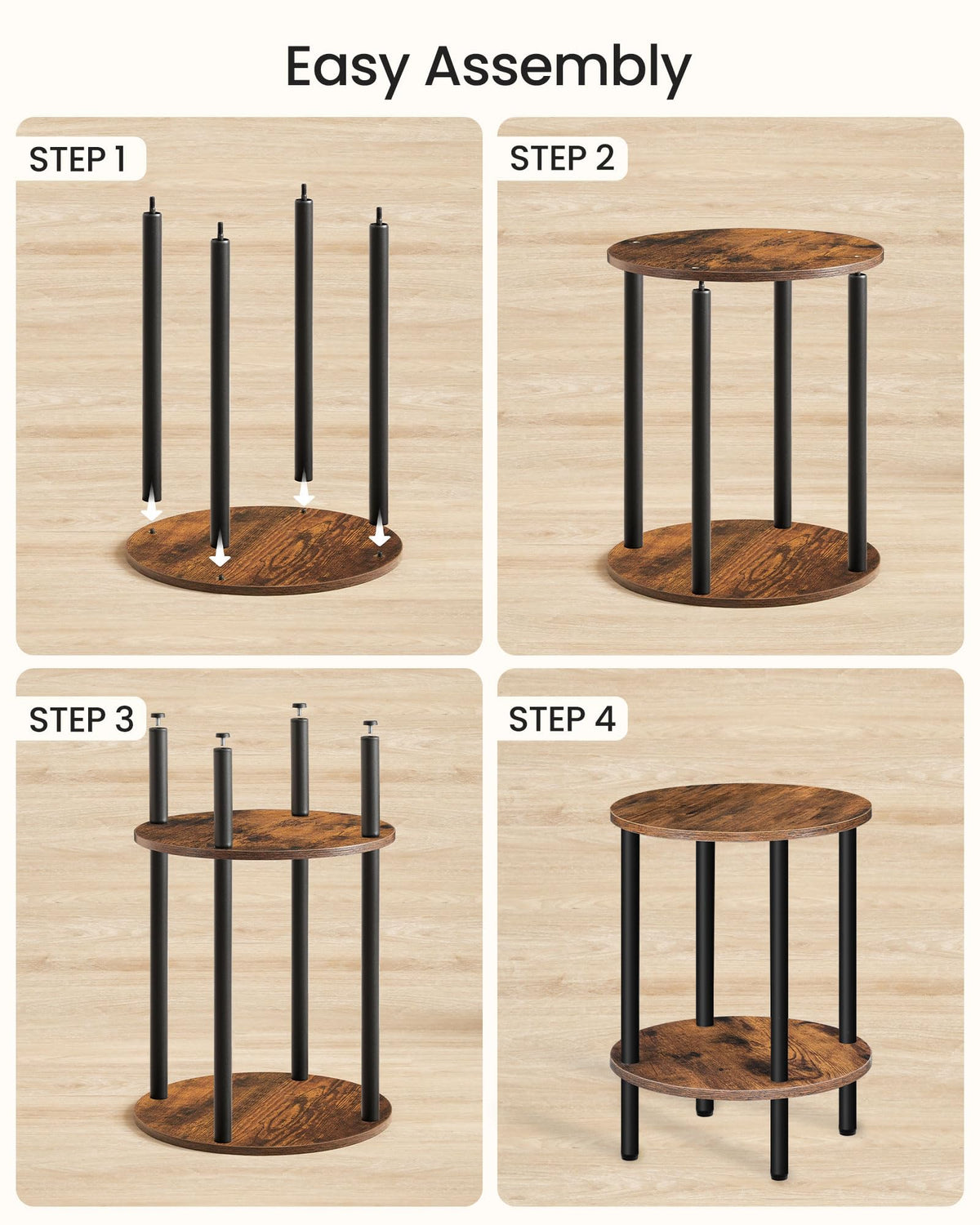 CHOEZON TBZ01BF sturdy metal legs with adjustable feet for stability