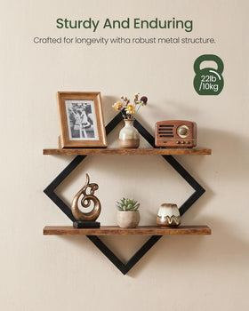 CHOEZON rustic brown shelves blend industrial charm with modern interiors.