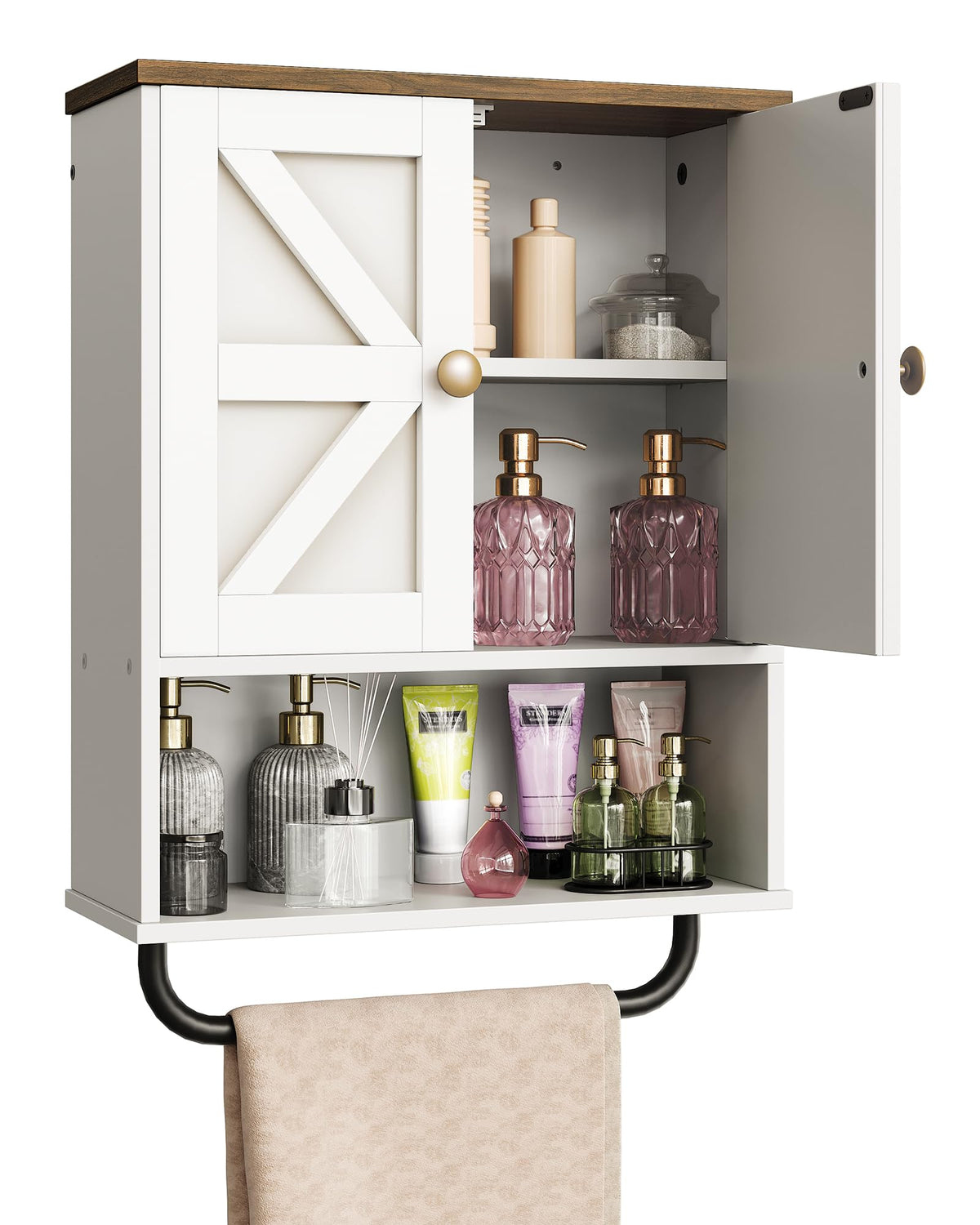 CHOEZON space-saving cabinet fits above toilets or on any wall.