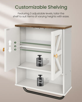 CHOEZON wall-mount cabinet saves floor space in bathrooms and kitchens.
