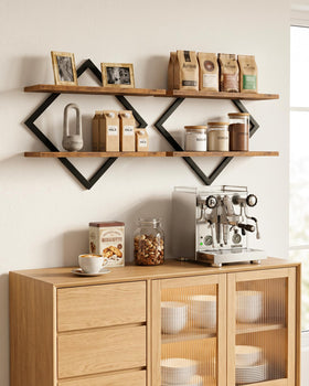 CHOEZON wall-mounted shelves offer easy installation and sturdy support.