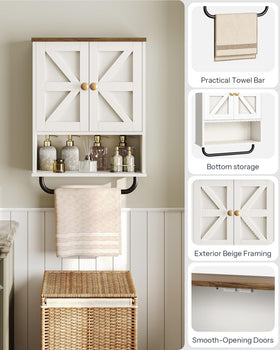CHOEZON white-walnut finish cabinet blends rustic warmth with modern storage.