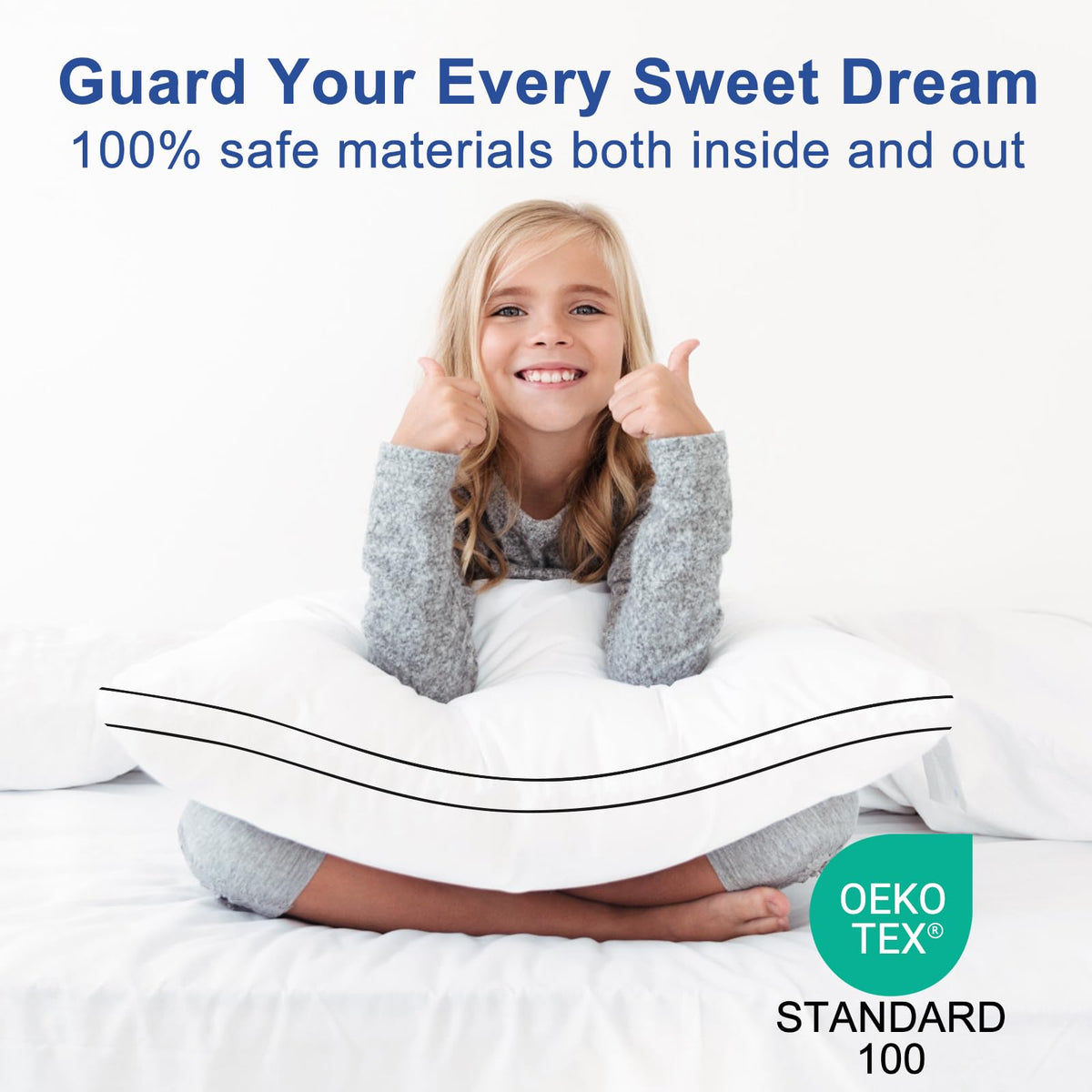 CHOKIT double-edge sewing pillow, hotel-quality detailing for durability.