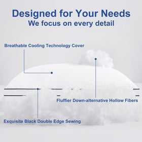CHOKIT premium pillows queen ergonomic support demonstrates neck alignment benefit