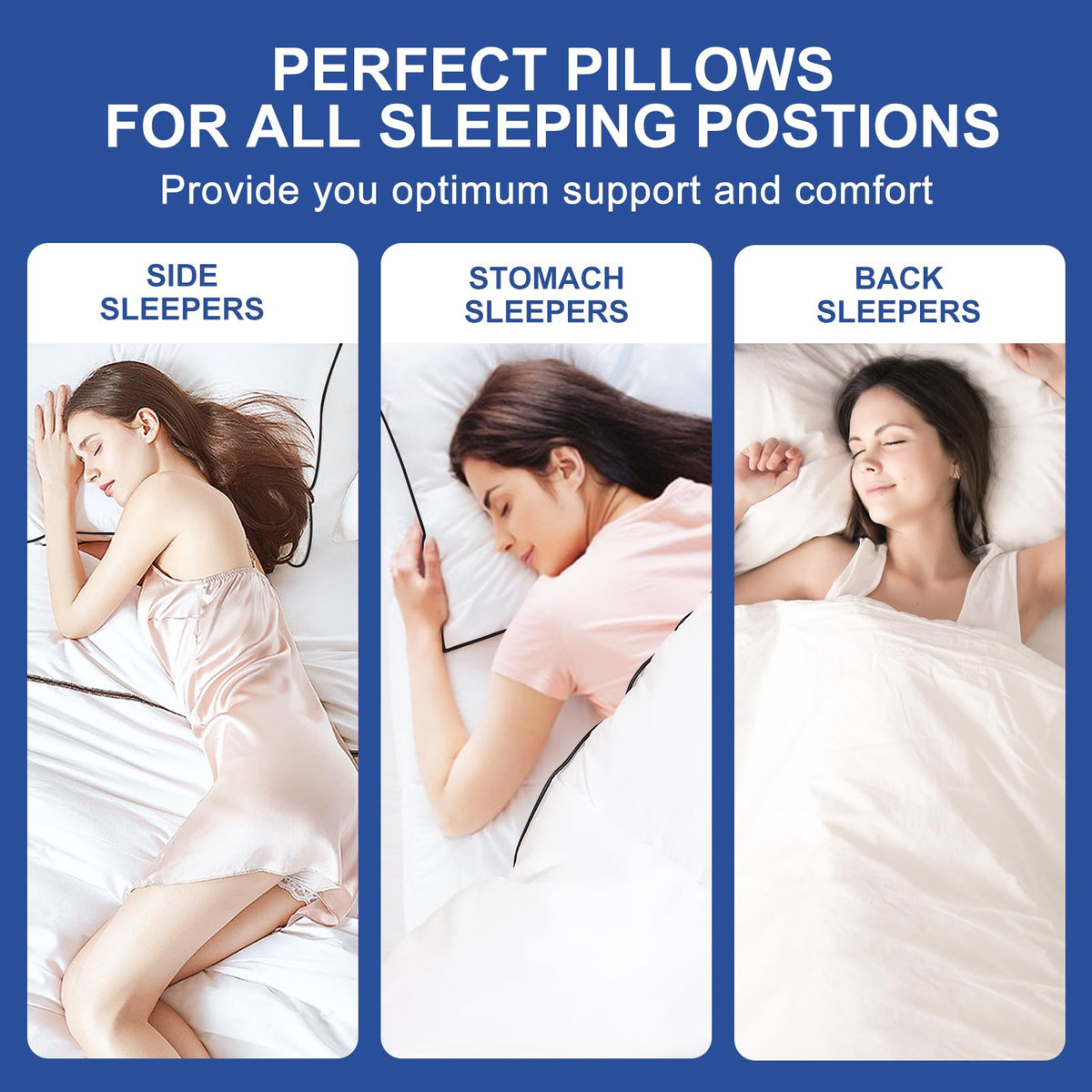 CHOKIT premium pillows queen stomach sleep use relieves pressure points