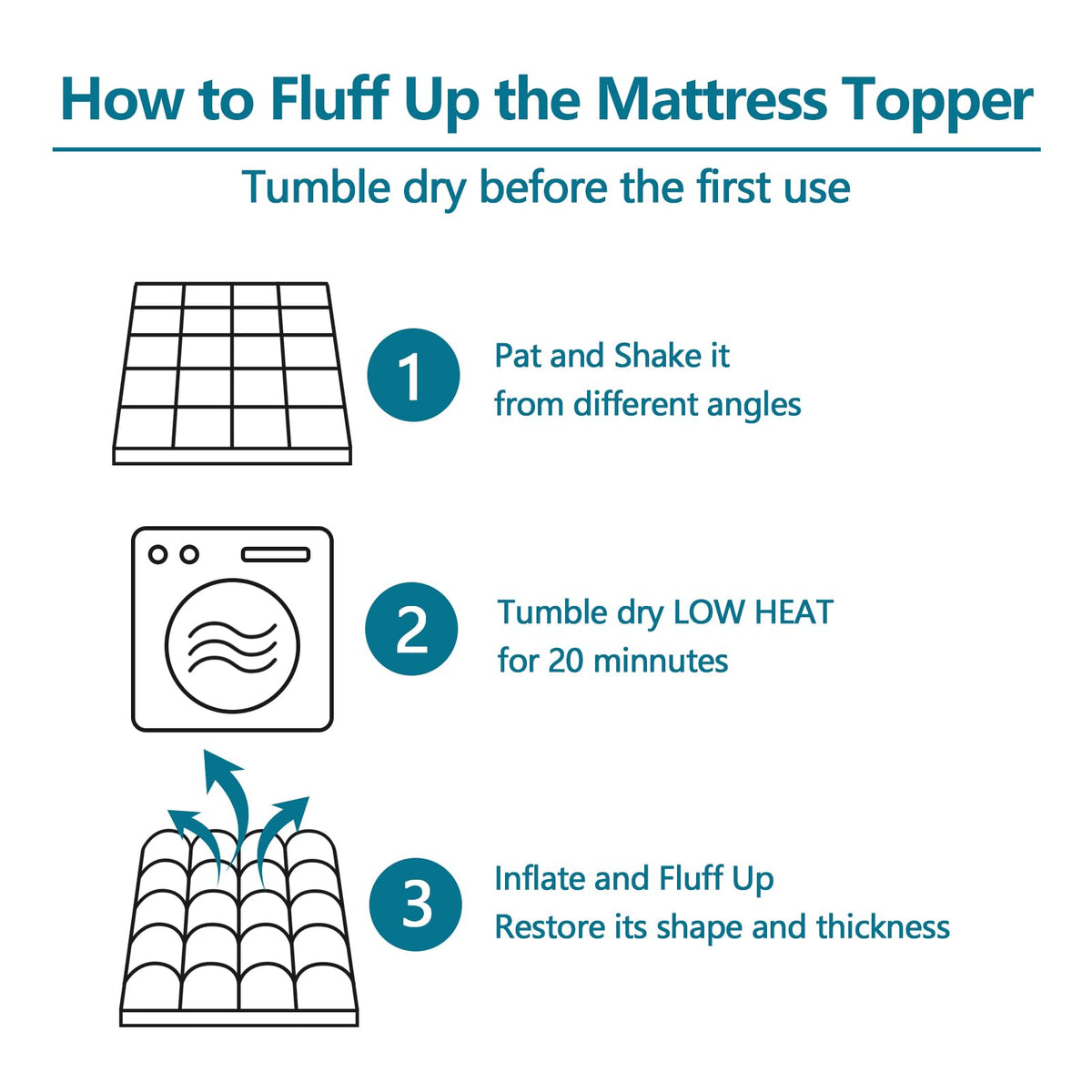 CHOKIT Queen Topper on bed demonstrating a cushioned sleep surface.