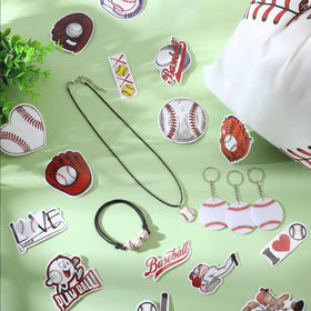 Cholemy baseball necklace with metal pendant, stylish keepsake