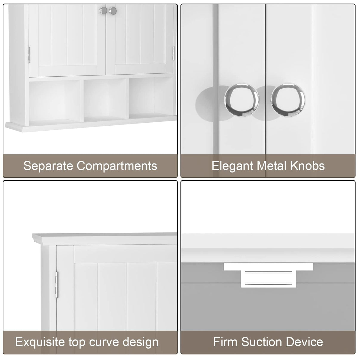 ChooChoo bathroom cabinet silver handles add a modern accent.