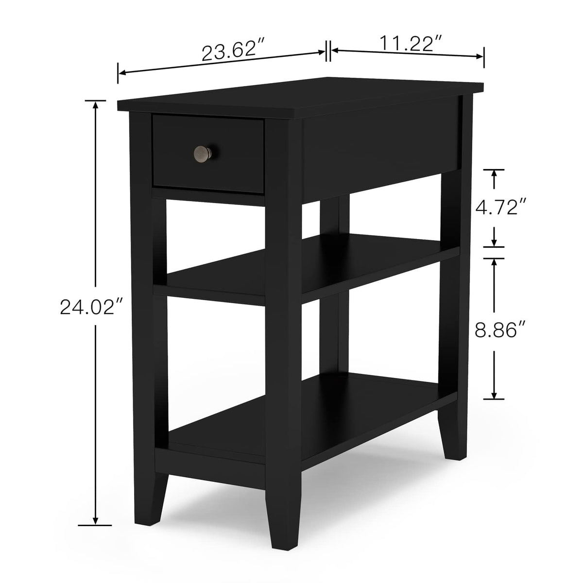 ChooChoo side table closeup drawer handle showcases durable MDF craftsmanship.