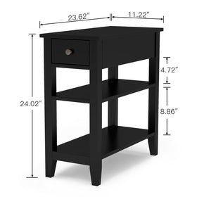ChooChoo side table closeup drawer handle showcases durable MDF craftsmanship.