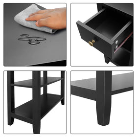 ChooChoo side table drawer open view demonstrates easy access for snacks and drinks.