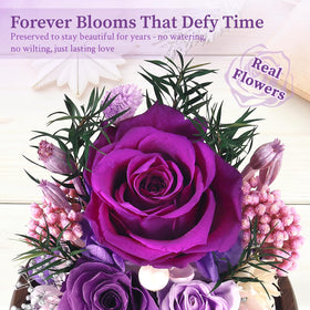 ChosiaRose preserved rose dome provides 360° visibility for admiring petals from every angle.