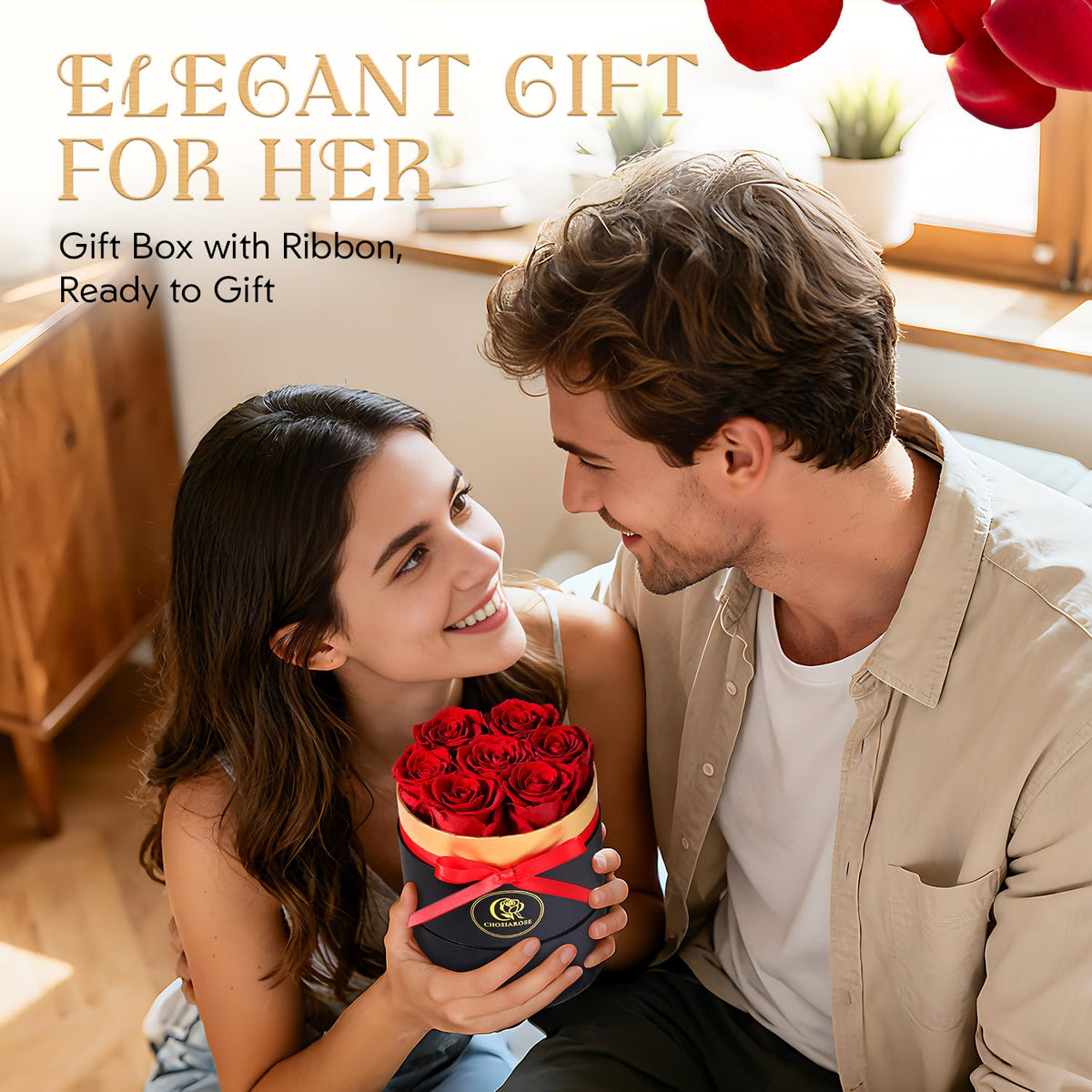 CHOSIAROSE rose box for tabletop decor ideal for gifting