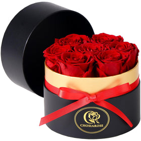 CHOSIAROSE seven preserved roses in a box for lasting décor and gifts