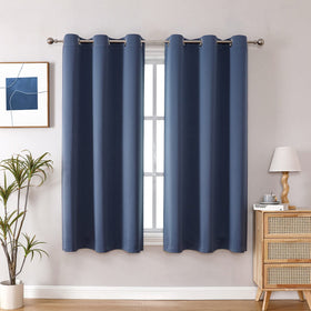ChrisDowa blackout curtains 2-panel setup for easy installation and privacy.