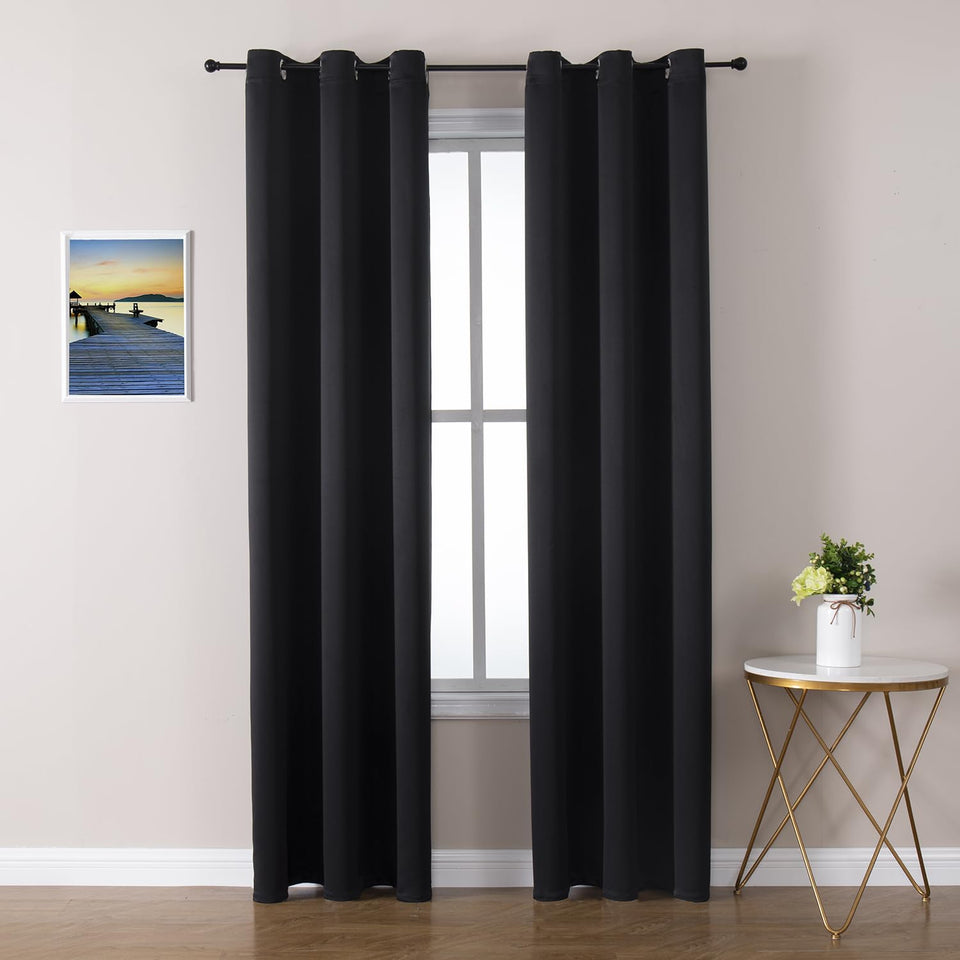 ChrisDowa blackout curtains 42x78 two-panel set blocks sunlight for better sleep