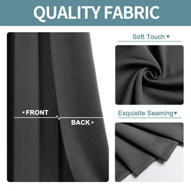 ChrisDowa dark grey drape blocks light for restful daytime naps.