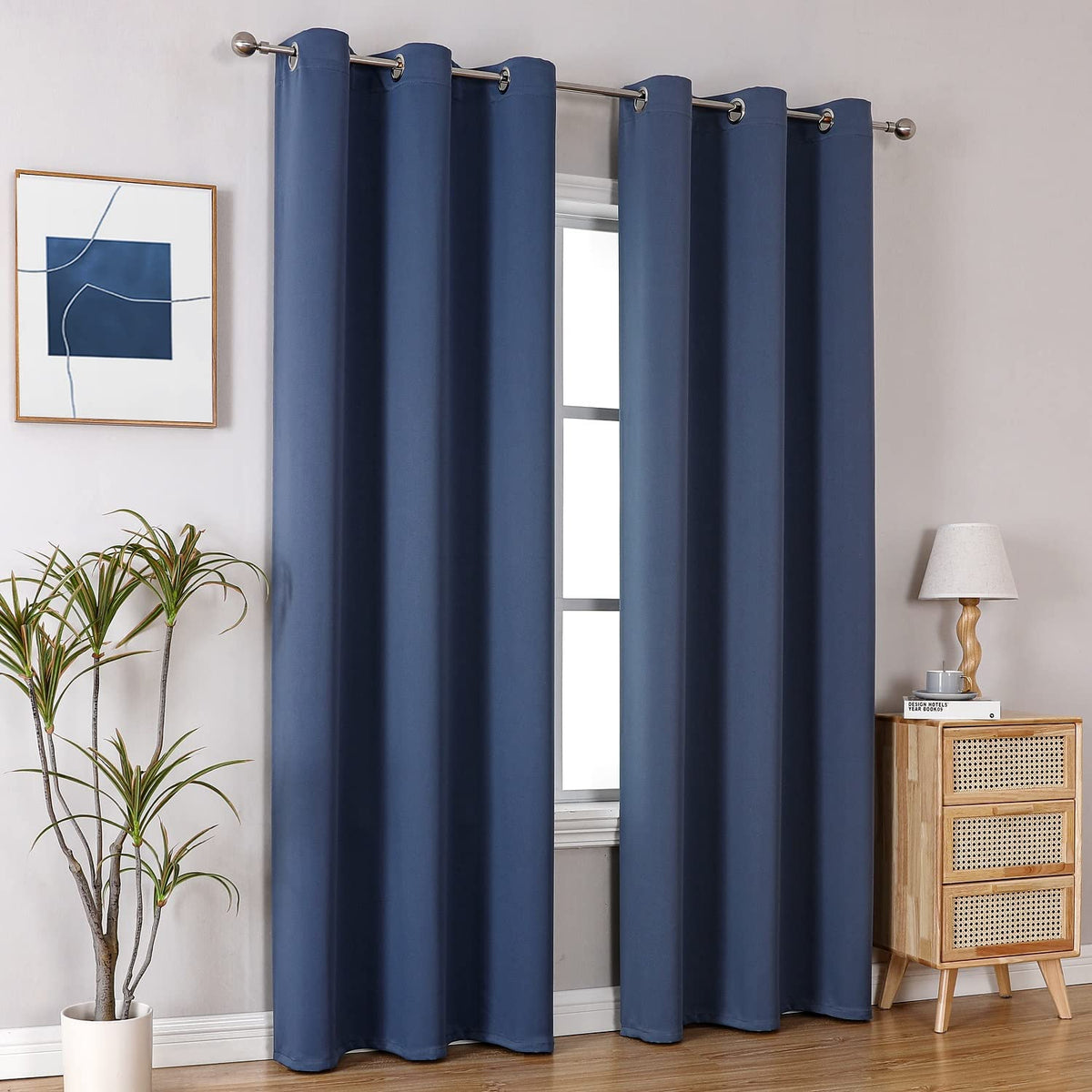 ChrisDowa Blackout Curtains thermal insulation closeup indicating energy efficiency potential.