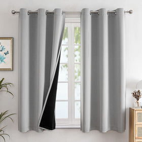ChrisDowa blackout curtains panel with top grommets for easy setup