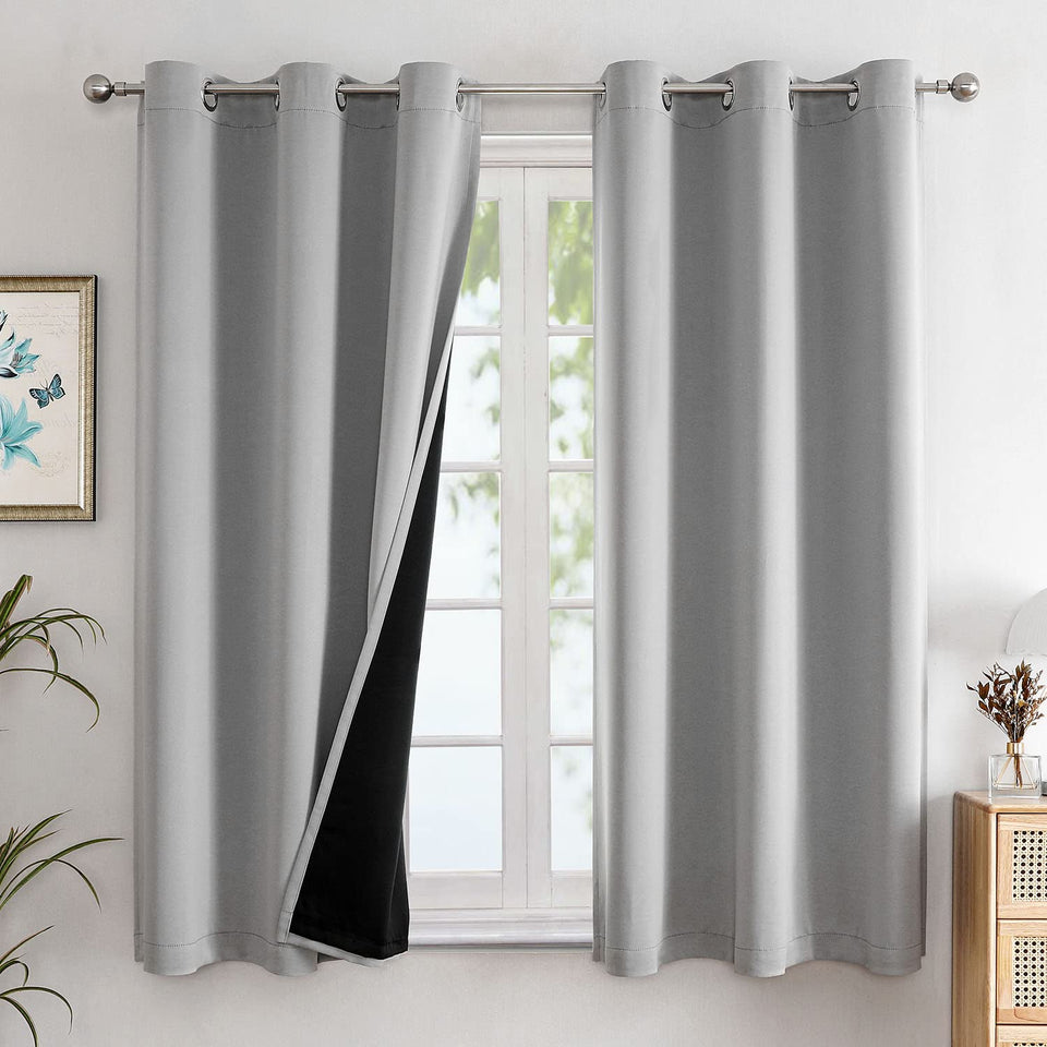 ChrisDowa blackout curtains panel with top grommets for easy setup