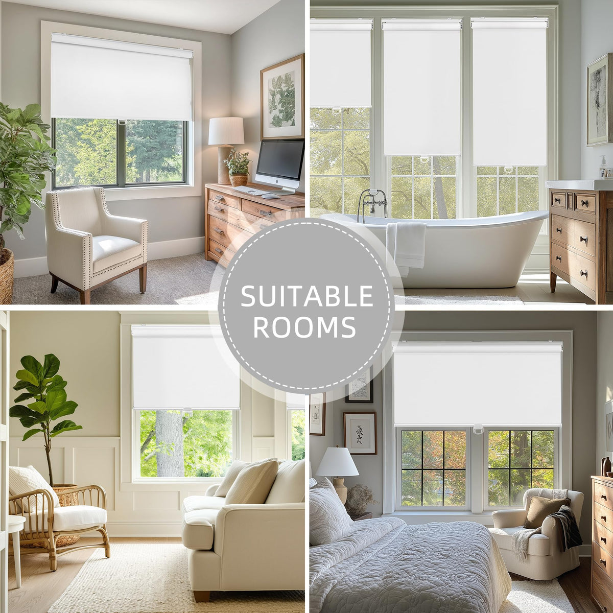 ChrisDowa office setup demonstrates a clean look with daytime privacy and focus.