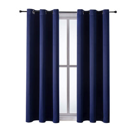 ChrisDowa grommet blackout curtains navy 42x63 ideal for quick setup.