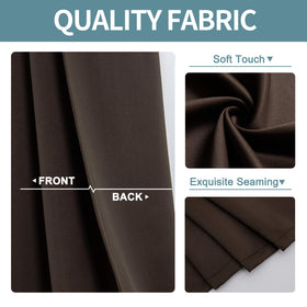 ChrisDowa grommet blackout curtain side view shows sturdy hardware and durable material.