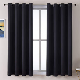 ChrisDowa grommet curtains 2-panel setup blocks light for better sleep