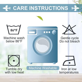 ChrisDowa grommet curtains easy-care fabric is machine-washable for busy homes.