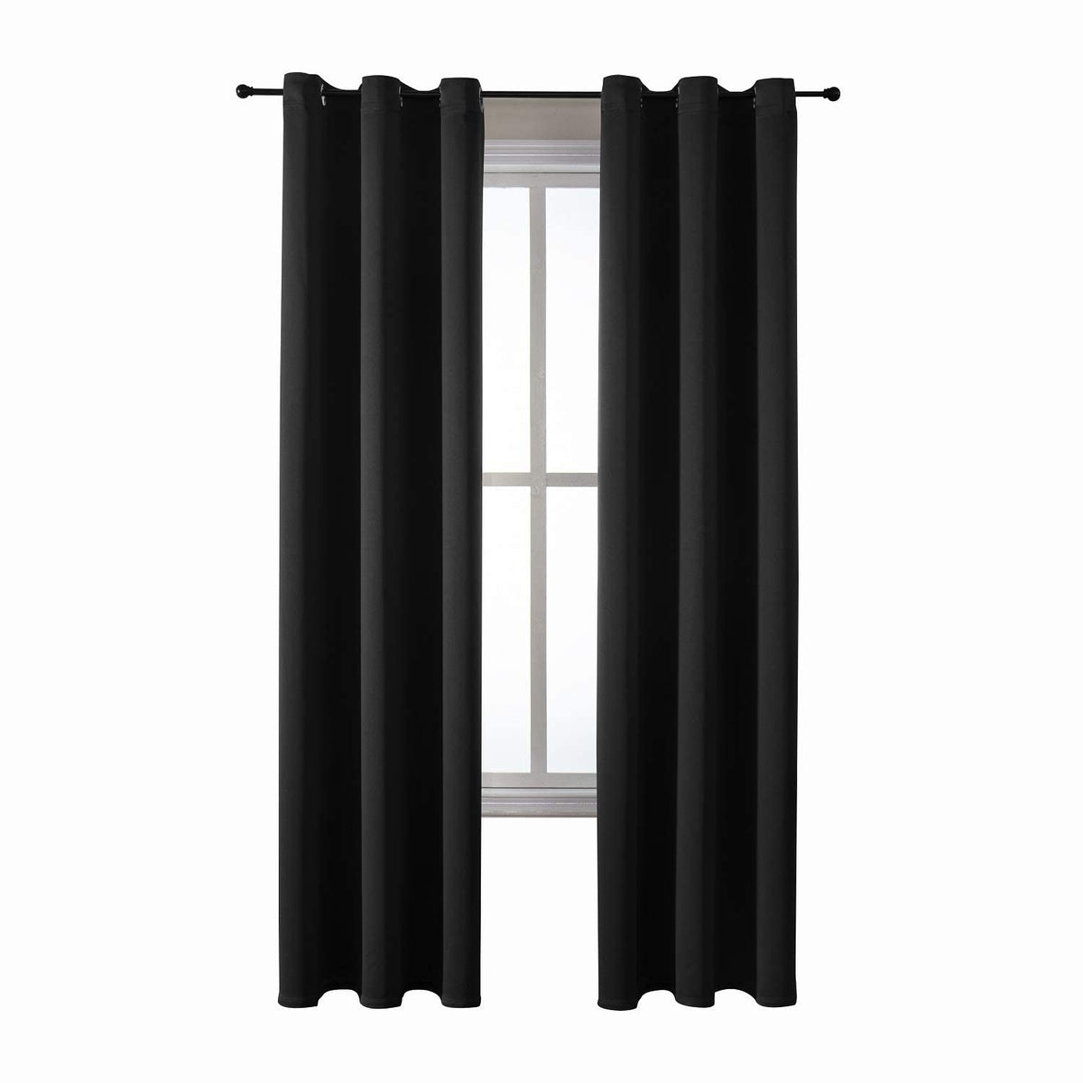 ChrisDowa grommet curtains enhance ambiance while reducing glare.