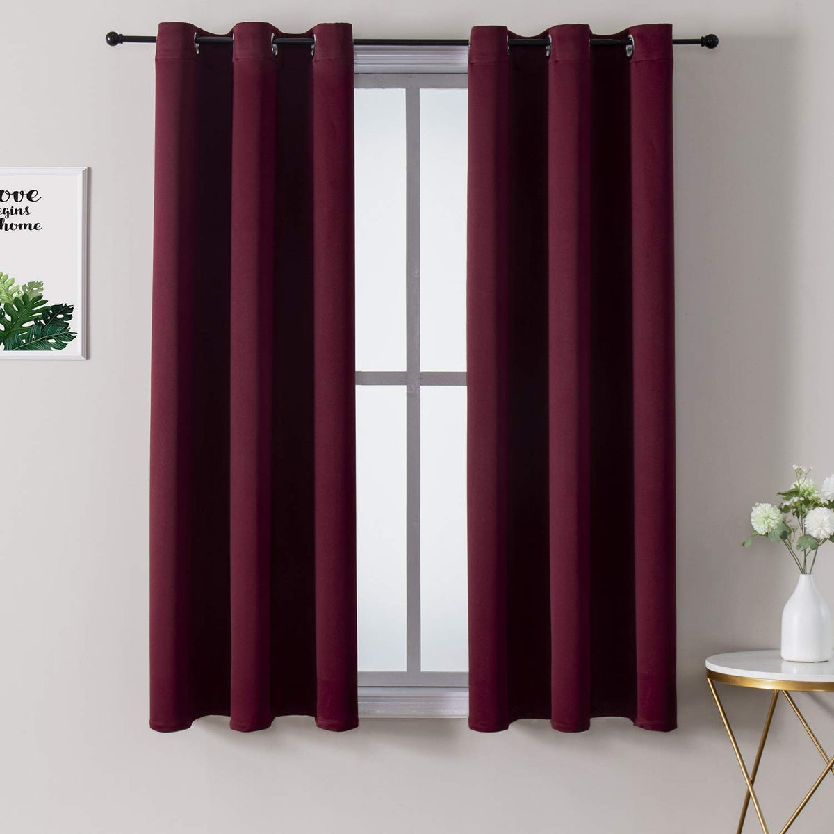 ChrisDowa grommet blackout curtain panel close-up shows easy install and strong light blocking.