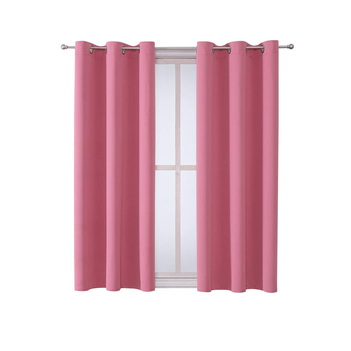 ChrisDowa pink curtains provide privacy protection in bedrooms and living rooms.