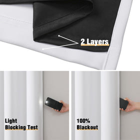 ChrisDowa grommets on top provide sturdy hanging and smooth sliding