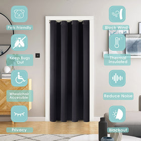 ChrisDowa privacy curtain for doorway used in a bedroom or closet space